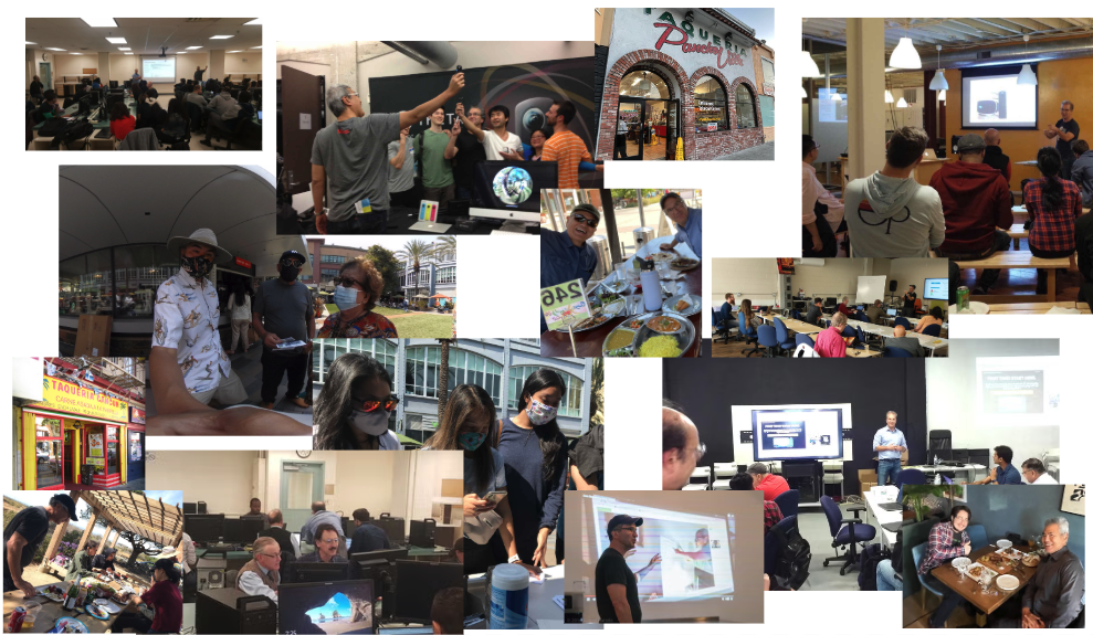 Montage of Oppkey technical events and meetups